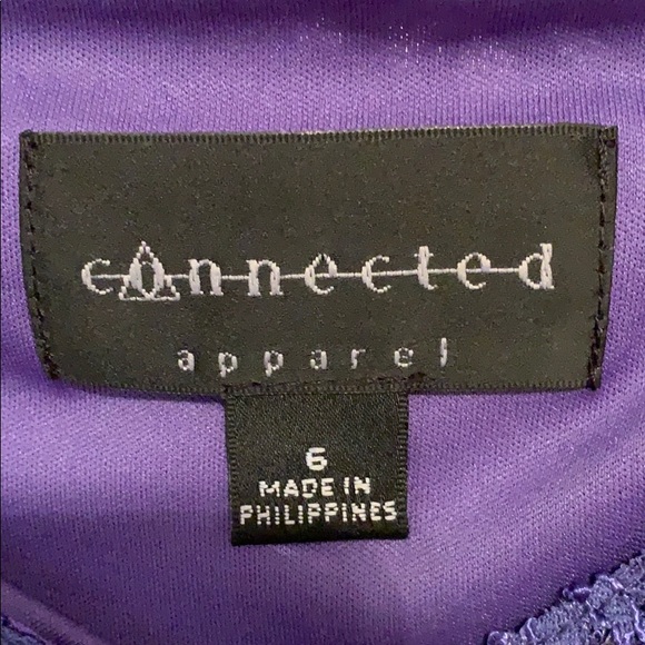 Cinched Waist Purple and Sequin Dress. - Picture 3 of 3